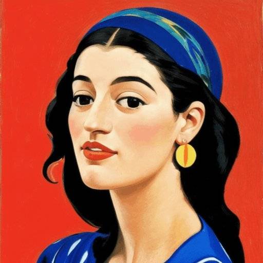 Foto de perfil artistica al estilo de Matisse para mujer