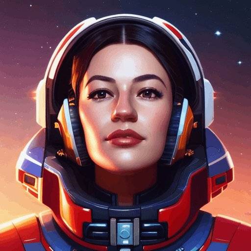 Foto de perfil anime como Exploradora Espacial para mujer
