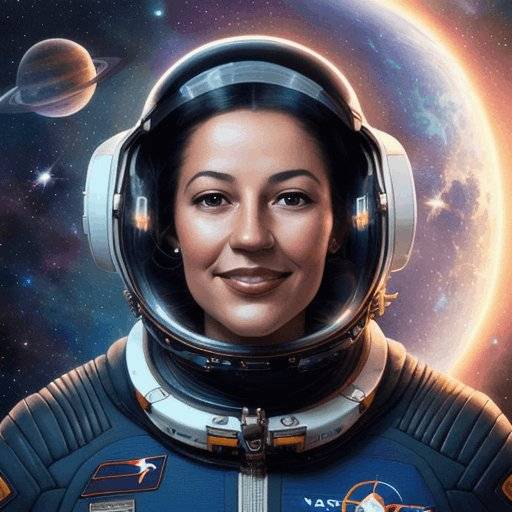 Foto de perfil anime como Exploradora Espacial para mujer
