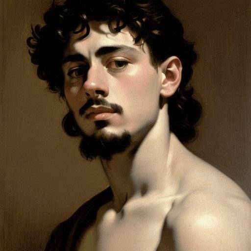 Foto de perfil artistica al estilo de Caravaggio para hombre