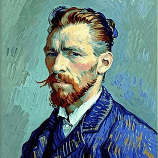 Foto de perfil artistica al estilo de Van Gogh para hombre