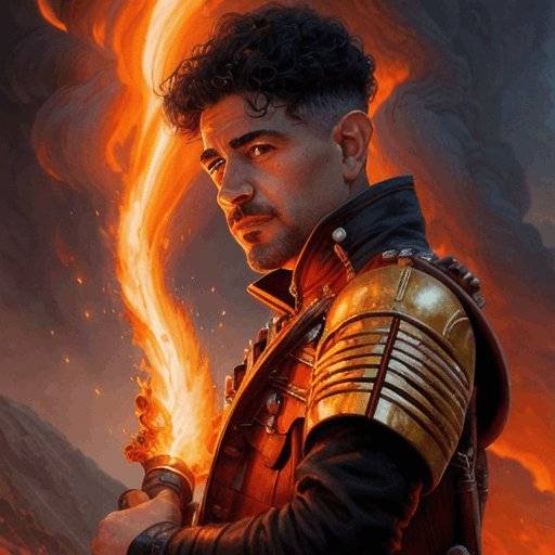 Foto de perfil anime como Maestro de las llamas para hombre
